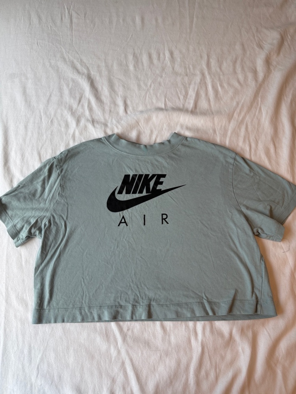 Nike Cropped Air Logo Tee - Sage